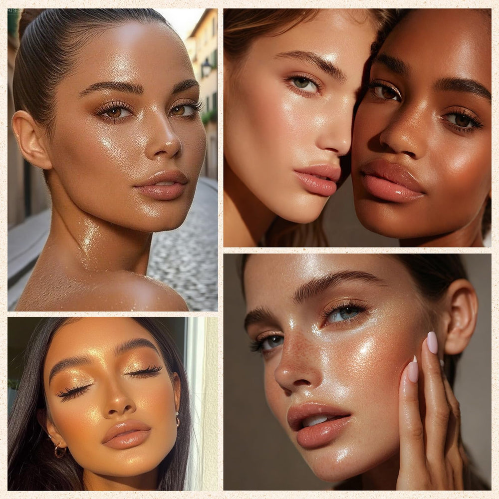 Janwana highlighter palette Travel compact for on-the-go touch-ups