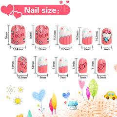 JANYUN pre glued full cover short nails for easy application