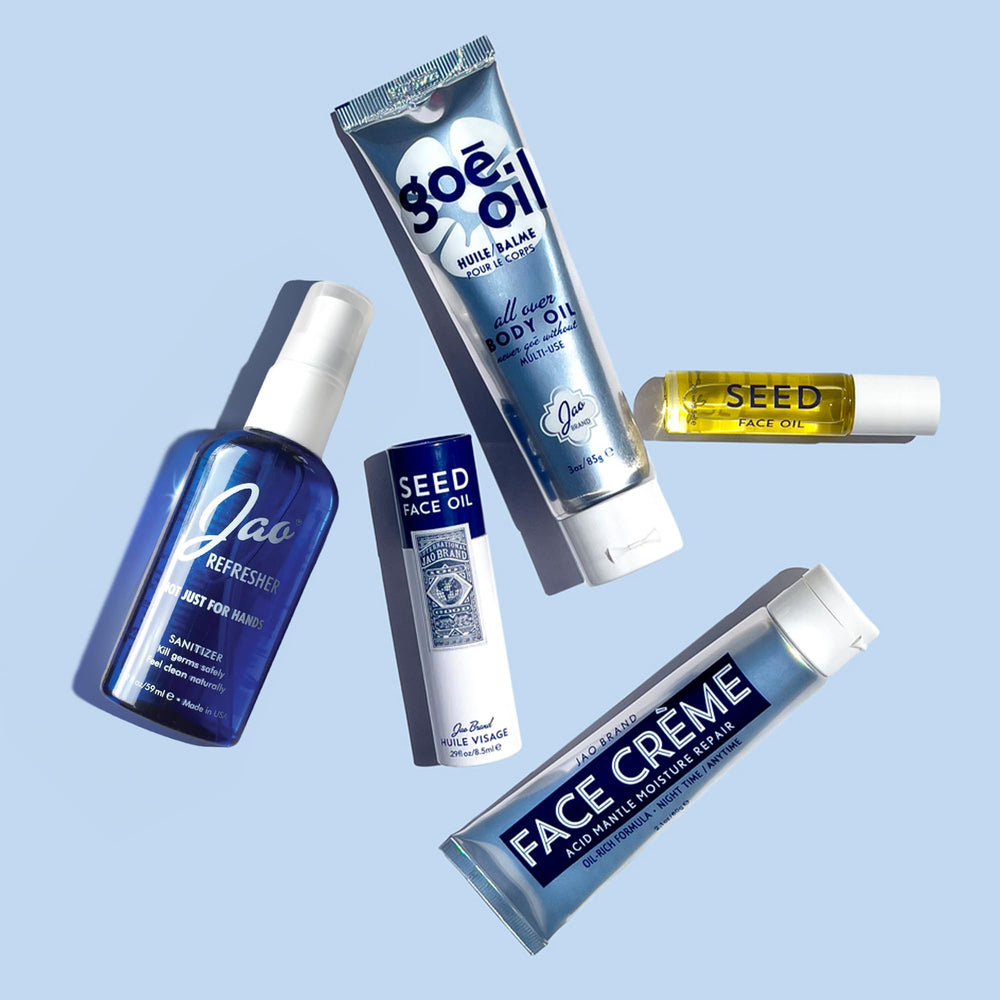 Multi-use oil nourishes dry cuticles or tames hair frizz.