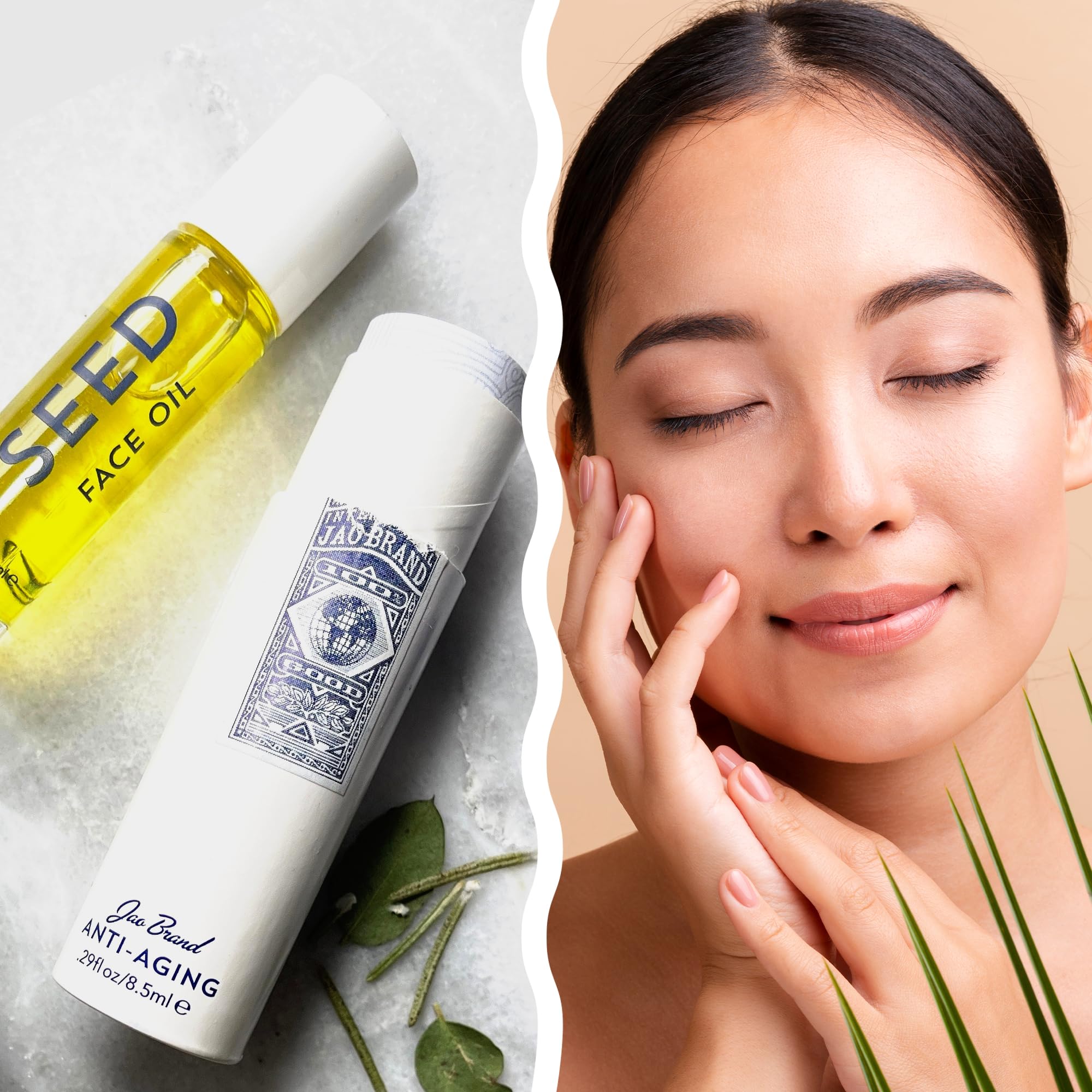 Minimalist packaging highlights clean, pure ingredients in Jao Seed Face Oil.