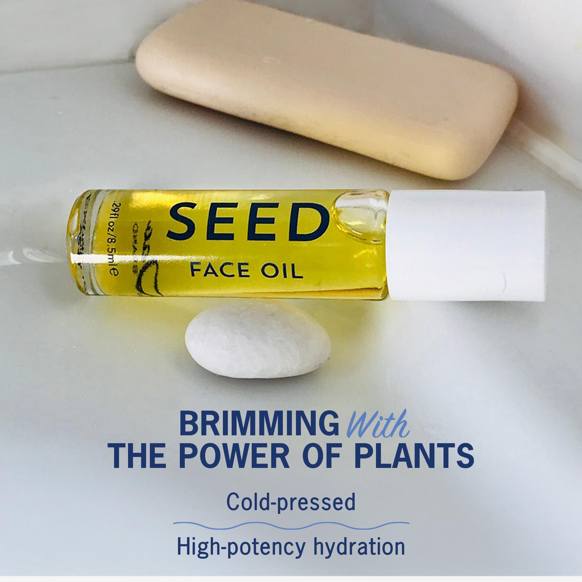 Texture close-up reveals Jao Seed Face Oil's featherweight texture and quick absorption.