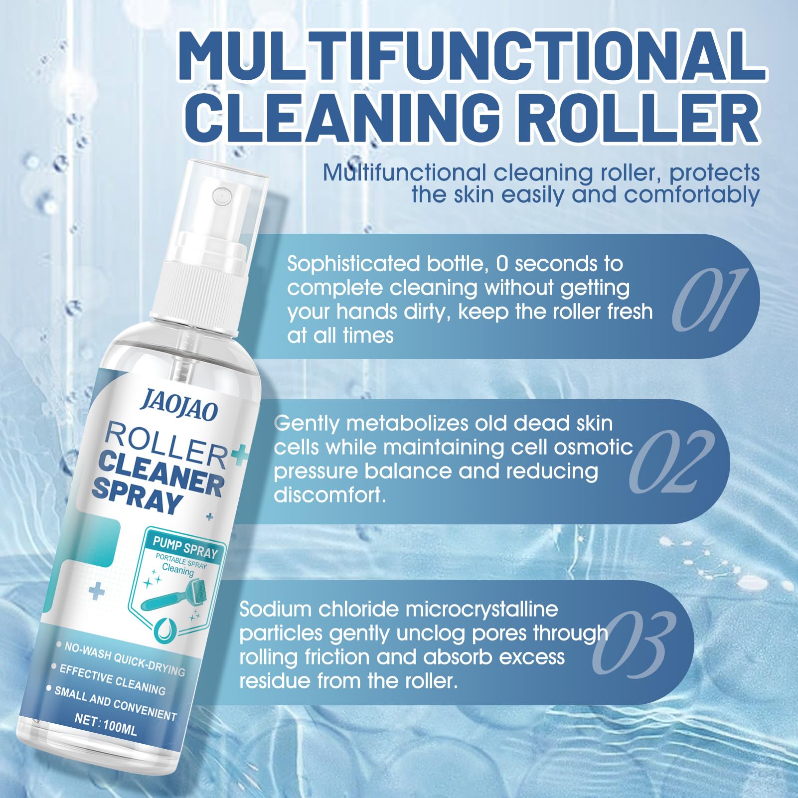 JAOJAO residue-removal cleans needles and crevices from buildup.