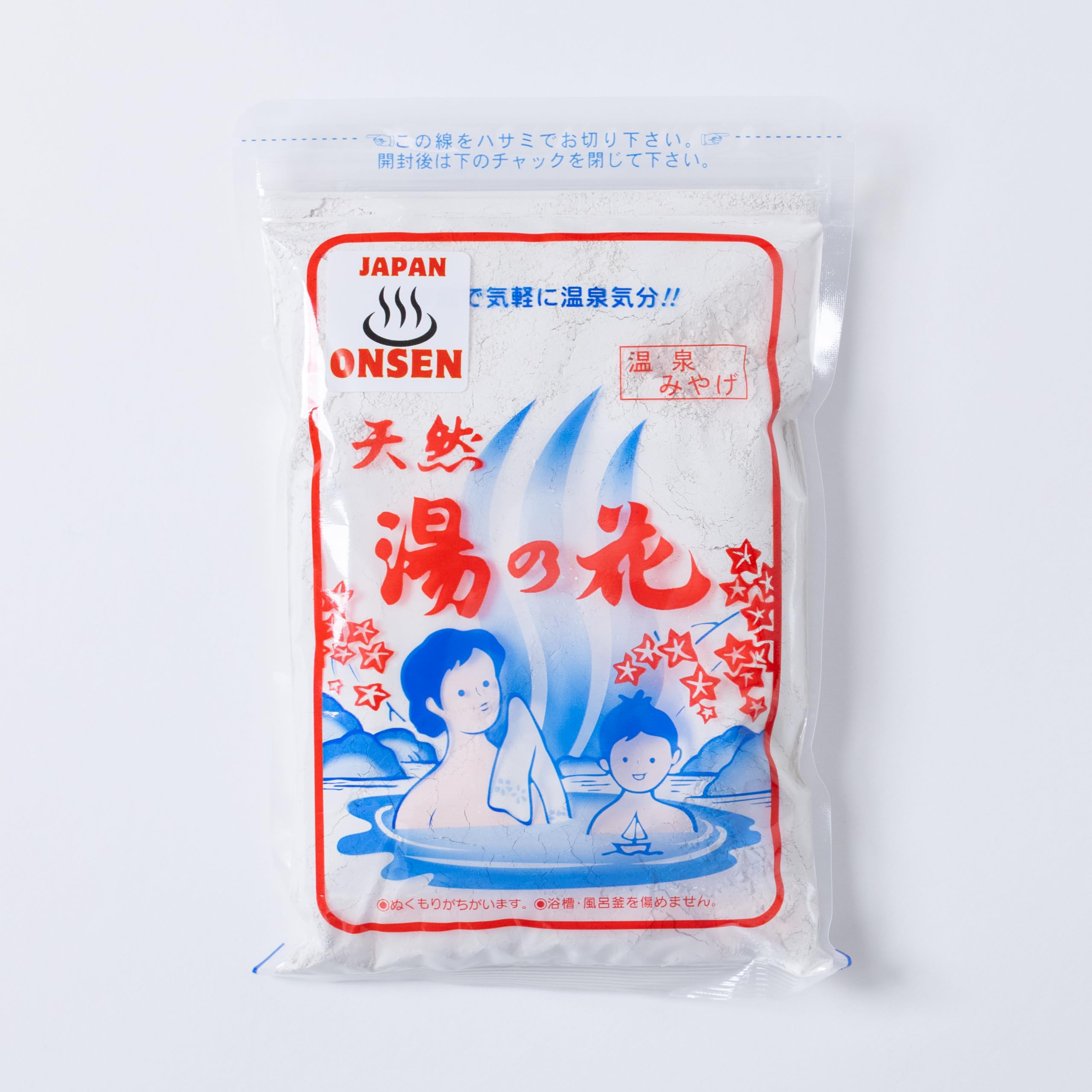 JAPAN NINJA Yunohana bath salts ingredients close-up showing natural minerals for a soothing soak