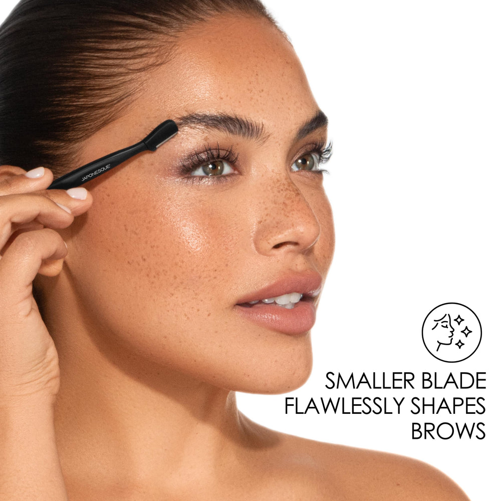JAPONESQUE Brow Arch Shaping Tool shows brow shaping in action for flawless arches