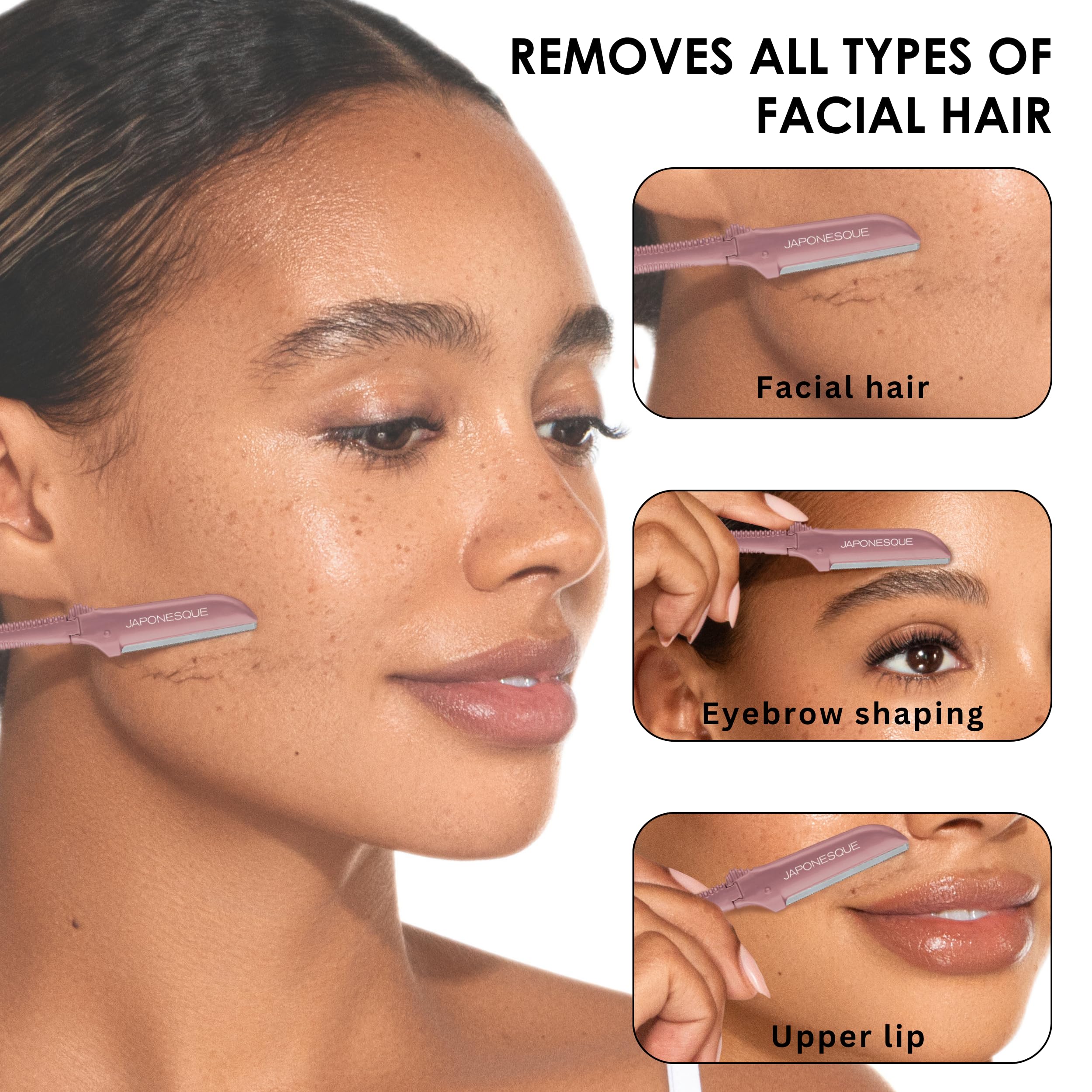 JAPONESQUE dermaplaner offers painless, wax-free hair removal
