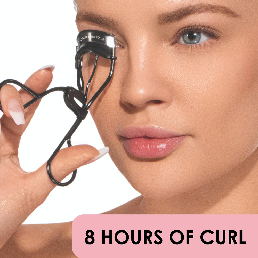 JAPONESQUE Extreme Lash Curler gunmetal finish adds sleek professional look