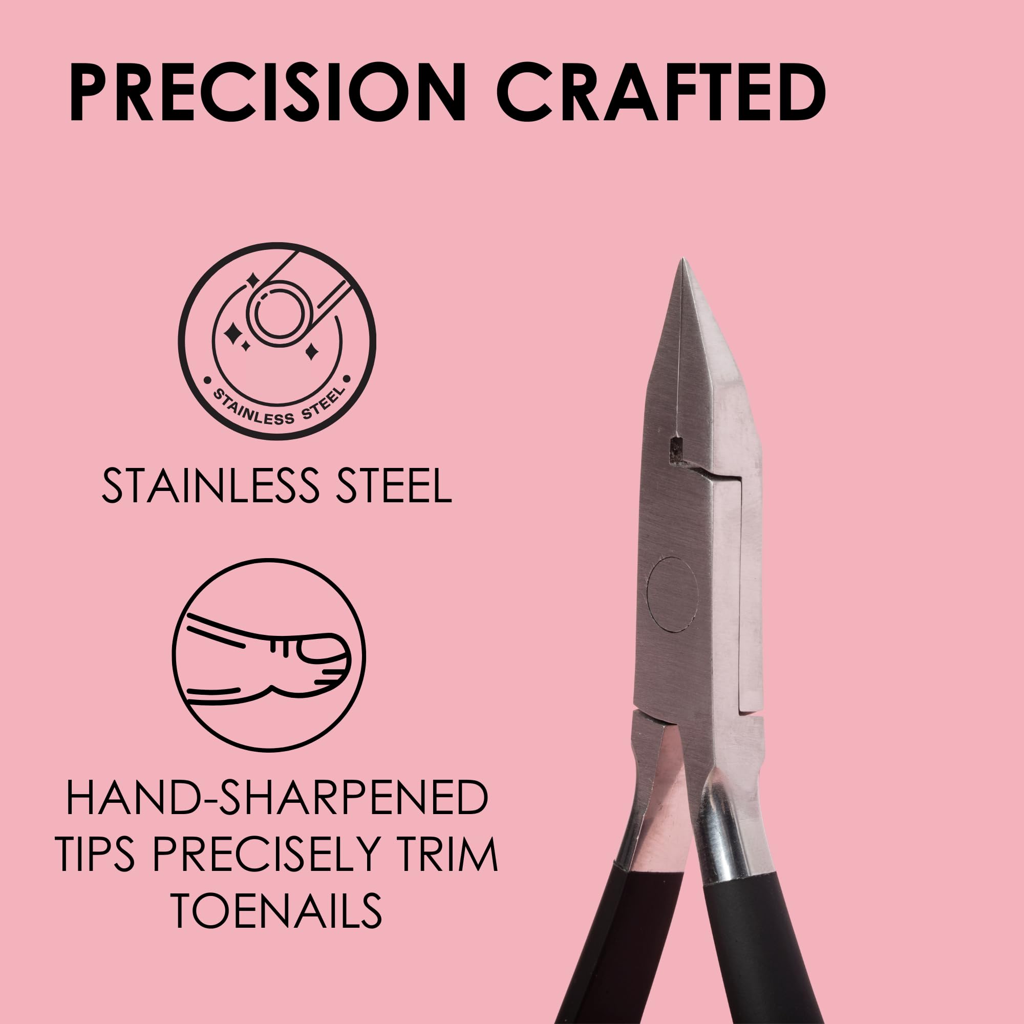 JAPONESQUE Stainless-Steel Curved Nail Clipper delivers precise trimming.