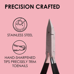 JAPONESQUE Stainless-Steel Curved Nail Clipper delivers precise trimming.