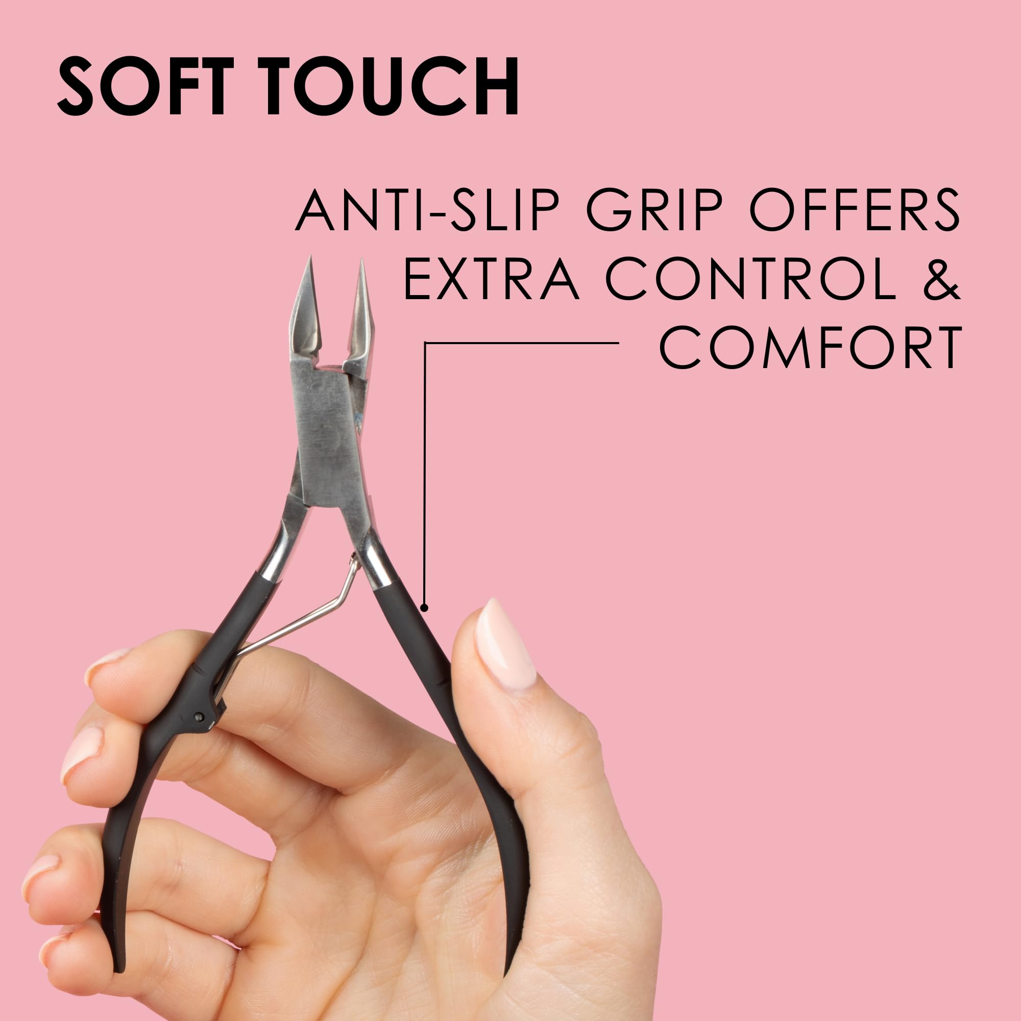 JAPONESQUE Ultra-Sharp Cuticle Nipper for accurate cuticle detail.