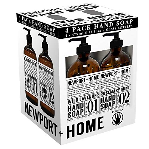 JAROFUREL Newport hand soap bottle with wild lavender for soothing fragrance and softness.