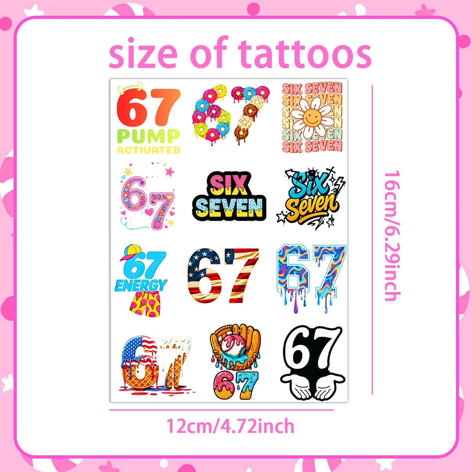 Jaskgom Six Seven ice cream tattoo design adds cute, trend-ready flair to laptops.