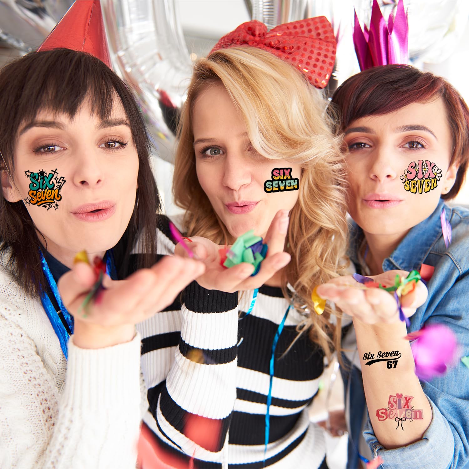 Jaskgom Six Seven skeleton tattoo design offers edgy style for kids and teens.