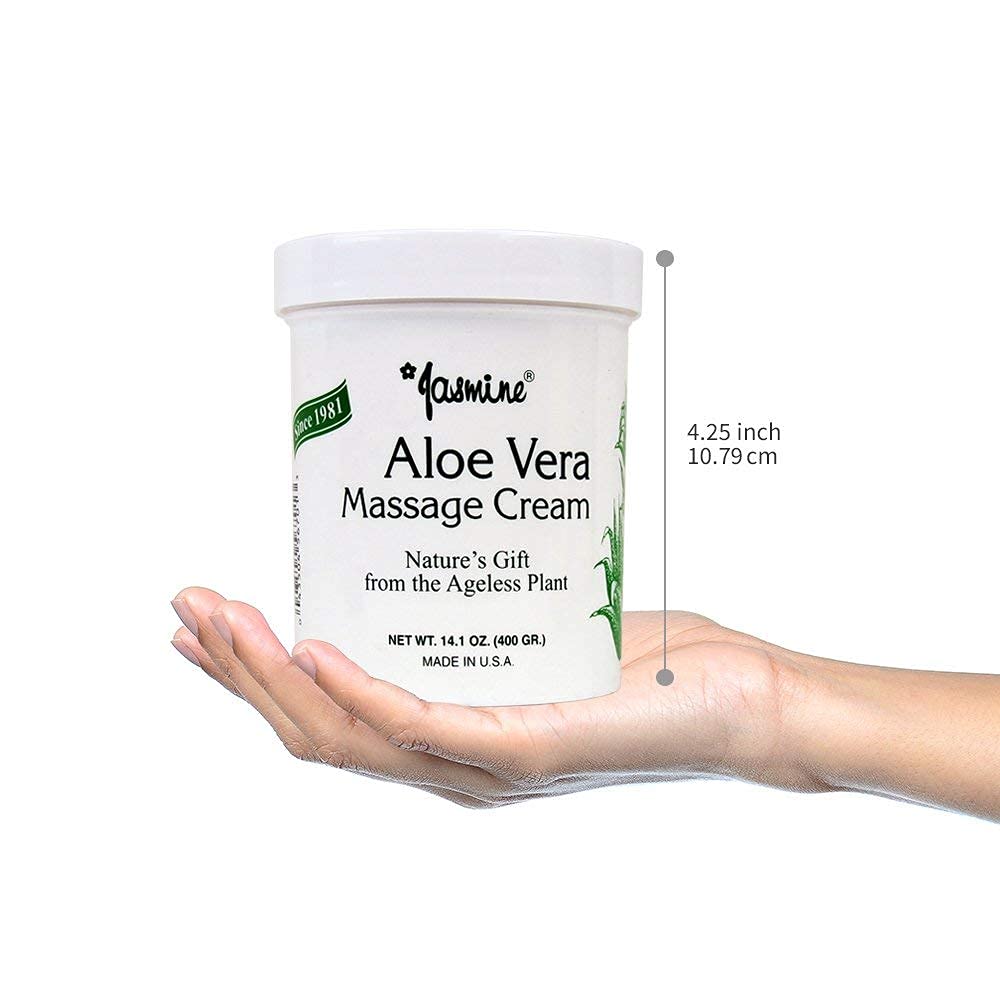Jasmine Aloe Vera Massage Cream suitable for face and body use.