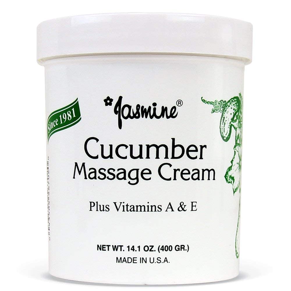 Jasmine Cucumber Massage Cream jar 400g for intense hydration and smooth skin after massage