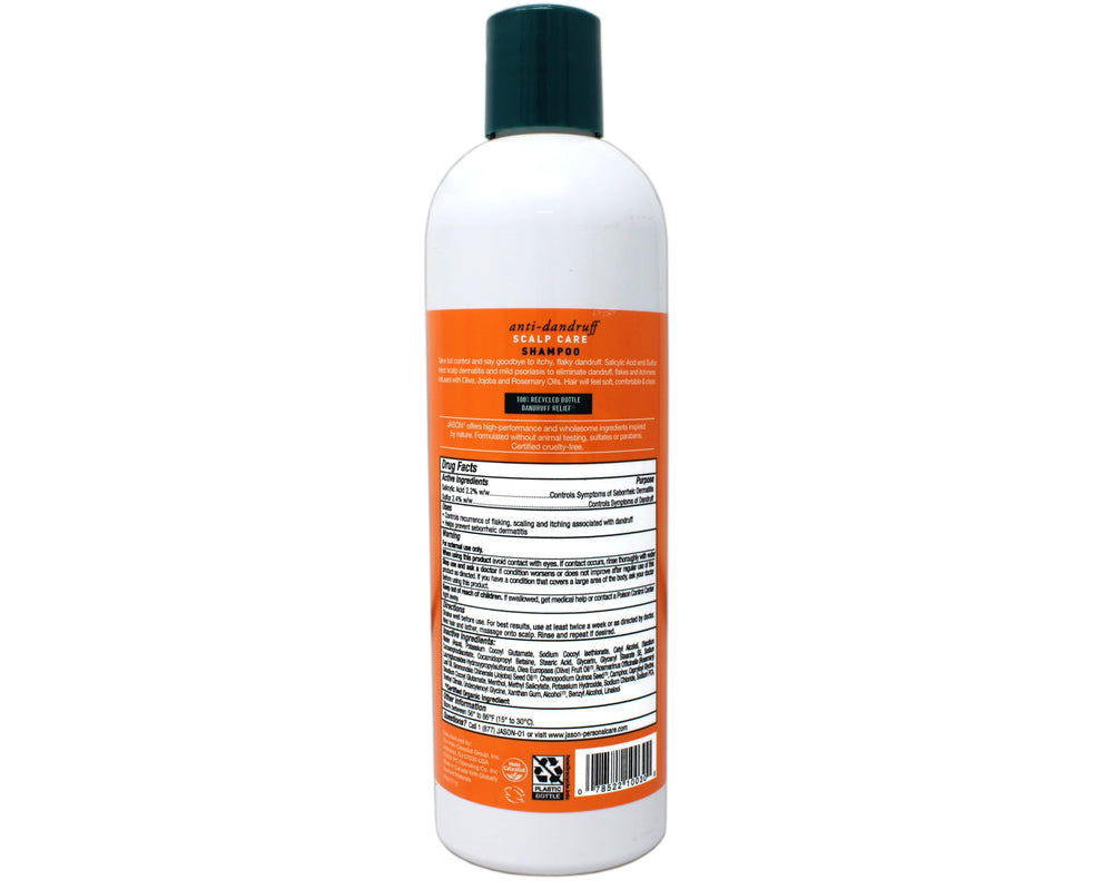 Jason Dandruff Relief Shampoo scalp closeup suggests itch relief potential.