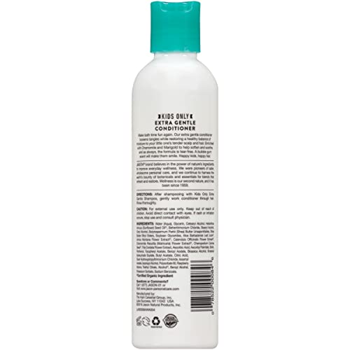Jason Kids Only Extra Gentle Conditioner detangles kids' hair, leaving it soft and manageable.