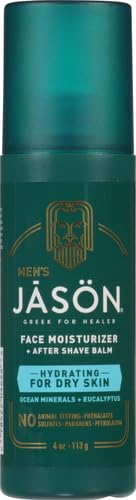 Jason Men's Hydrating Lotion & Aftershave Balm cap close-up shows secure dispensing.