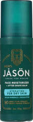Jason Men's Hydrating Lotion & Aftershave Balm cap close-up shows secure dispensing.