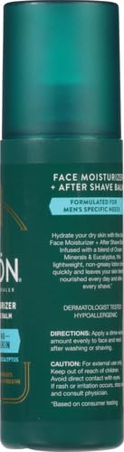 Jason Men's Hydrating Lotion & Aftershave Balm natural ingredients badge.