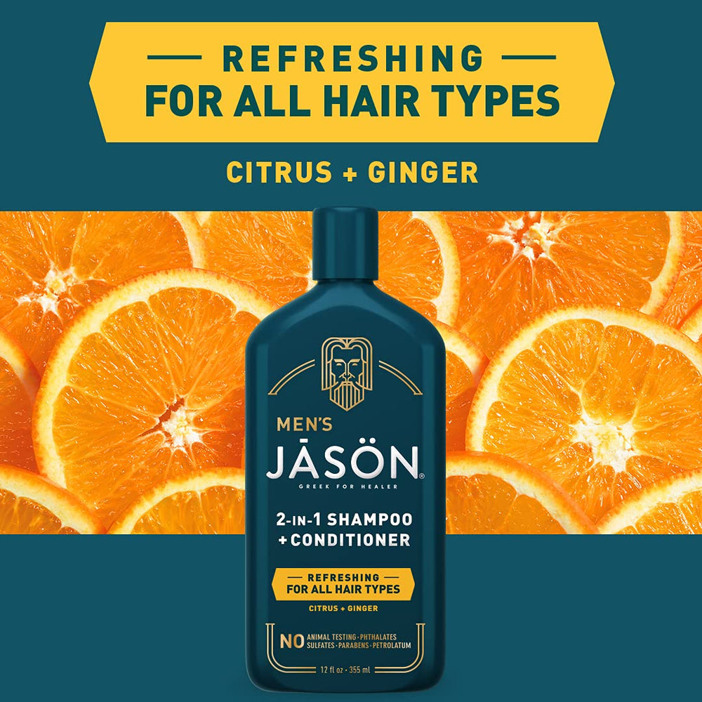 Jason 2-in-1 bottle showcases plant-based formula.