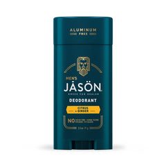 Jason Men's Refreshing Deodorant Stick packaging front for daily odor protection.
