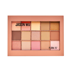 Jason Wu Flora 15 eyeshadows close-up showing rich pigment for versatile looks.