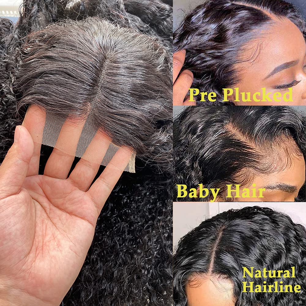 Jasperel Deep Wave wig shows baby hair perimeter detail for natural hairline.