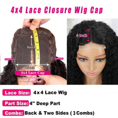 Jasperel Deep Wave Wig side view displaying full volume for styling options.