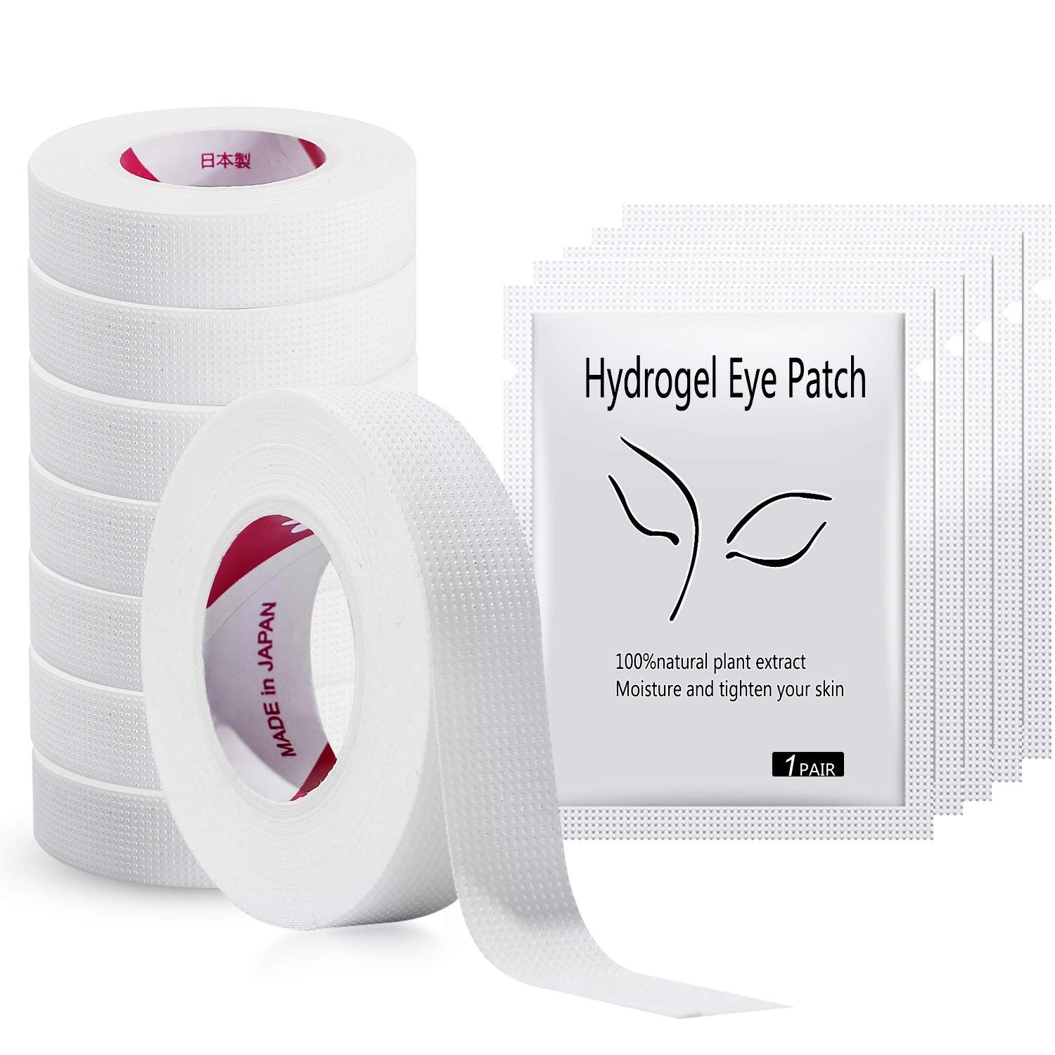 JASSINS eyelash tape roll packaging for easy storage and organization.