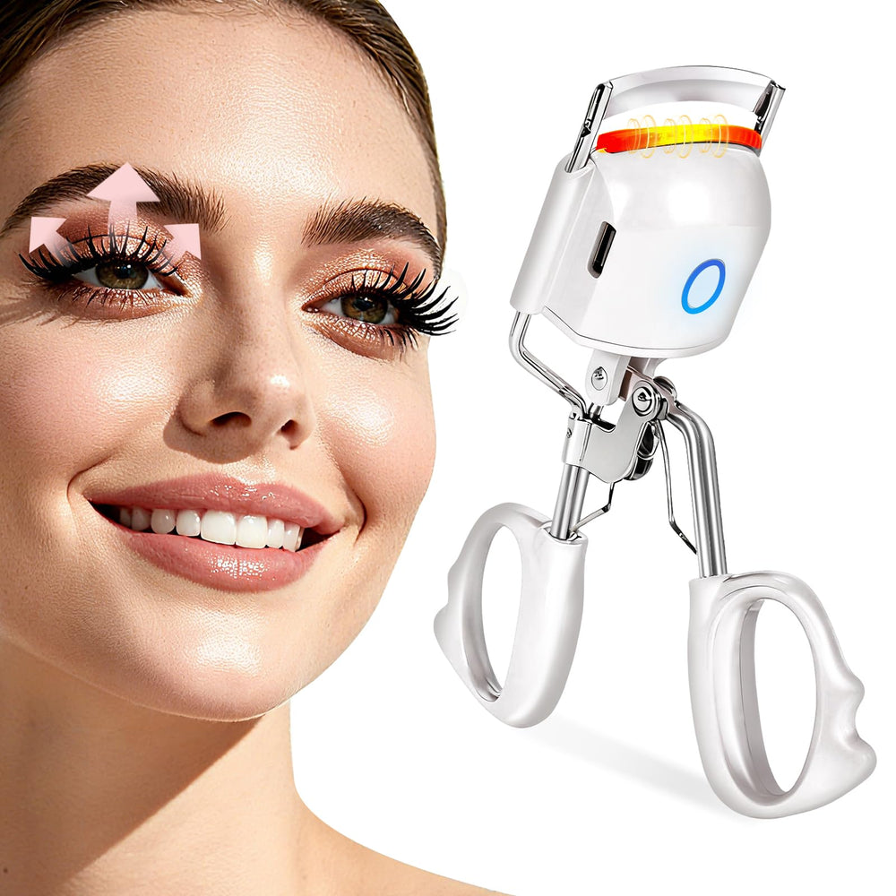Javtoku heated eyelash curler with 10s heat for quick, lasting curl.