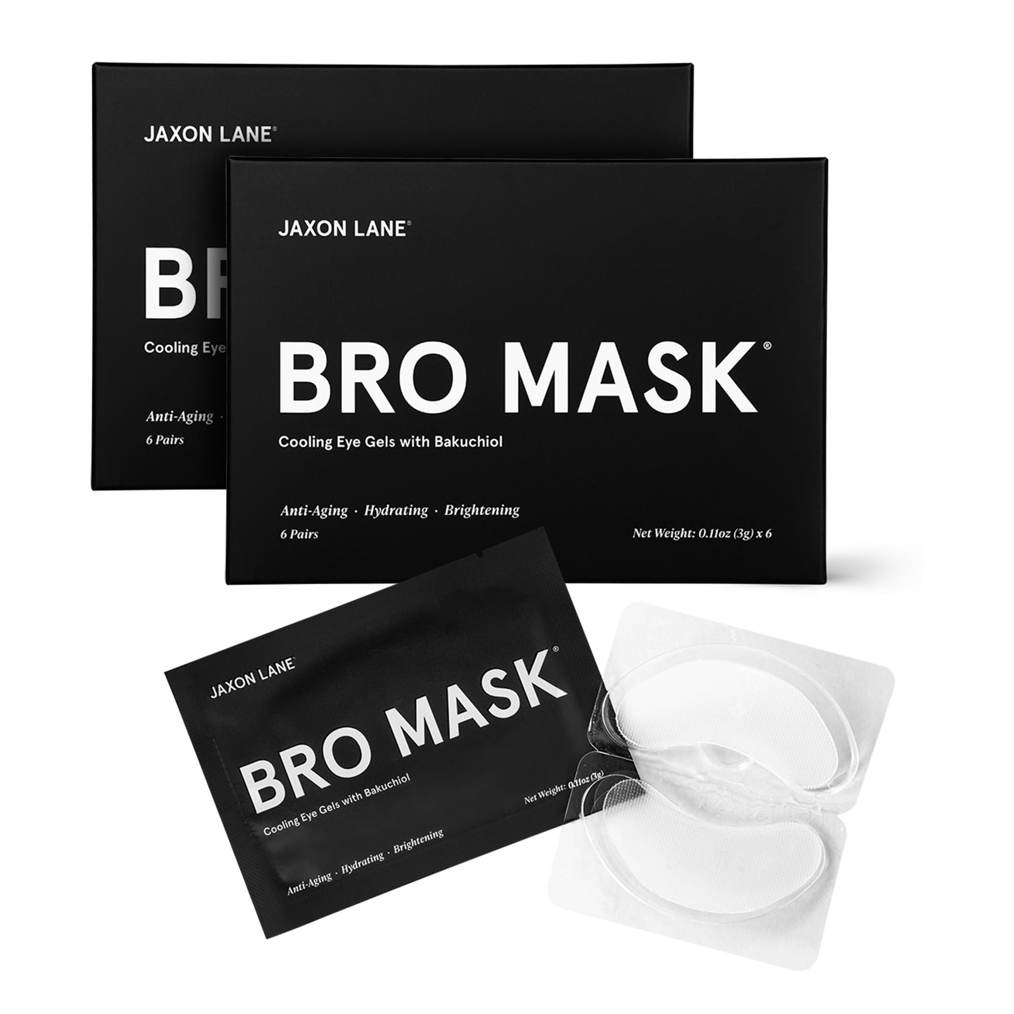 JAXON LANE Bro Mask eye patches pack: hydrogel for hydration and refreshed look