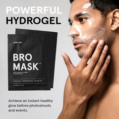 JAXON LANE BRO MASK ingredients niacinamide and hyaluronic acid for balanced skin.