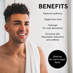 JAXON LANE Bro Mask user applying patches under the eyes
