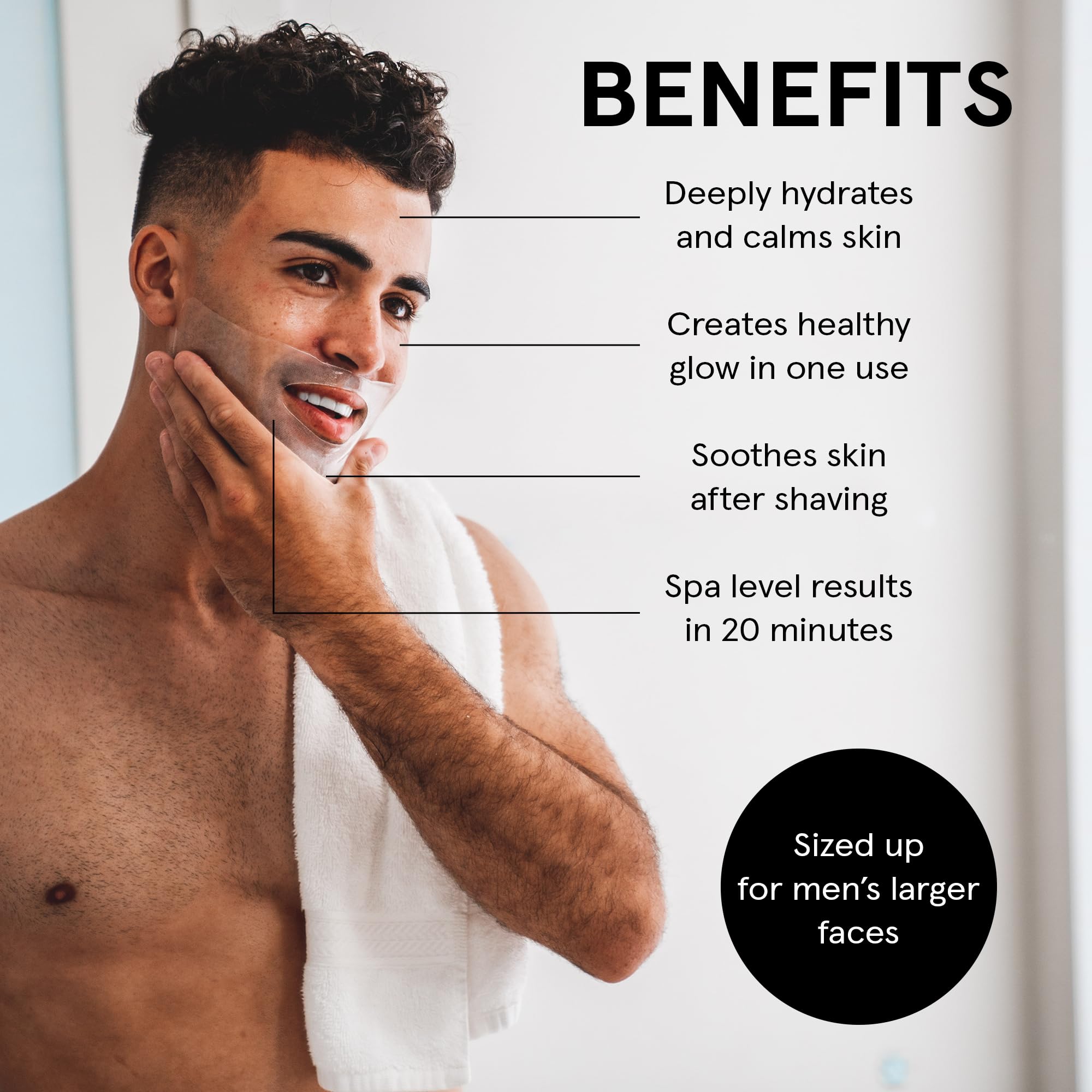 JAXON LANE BRO MASK top-half design fits comfortably around facial hair.