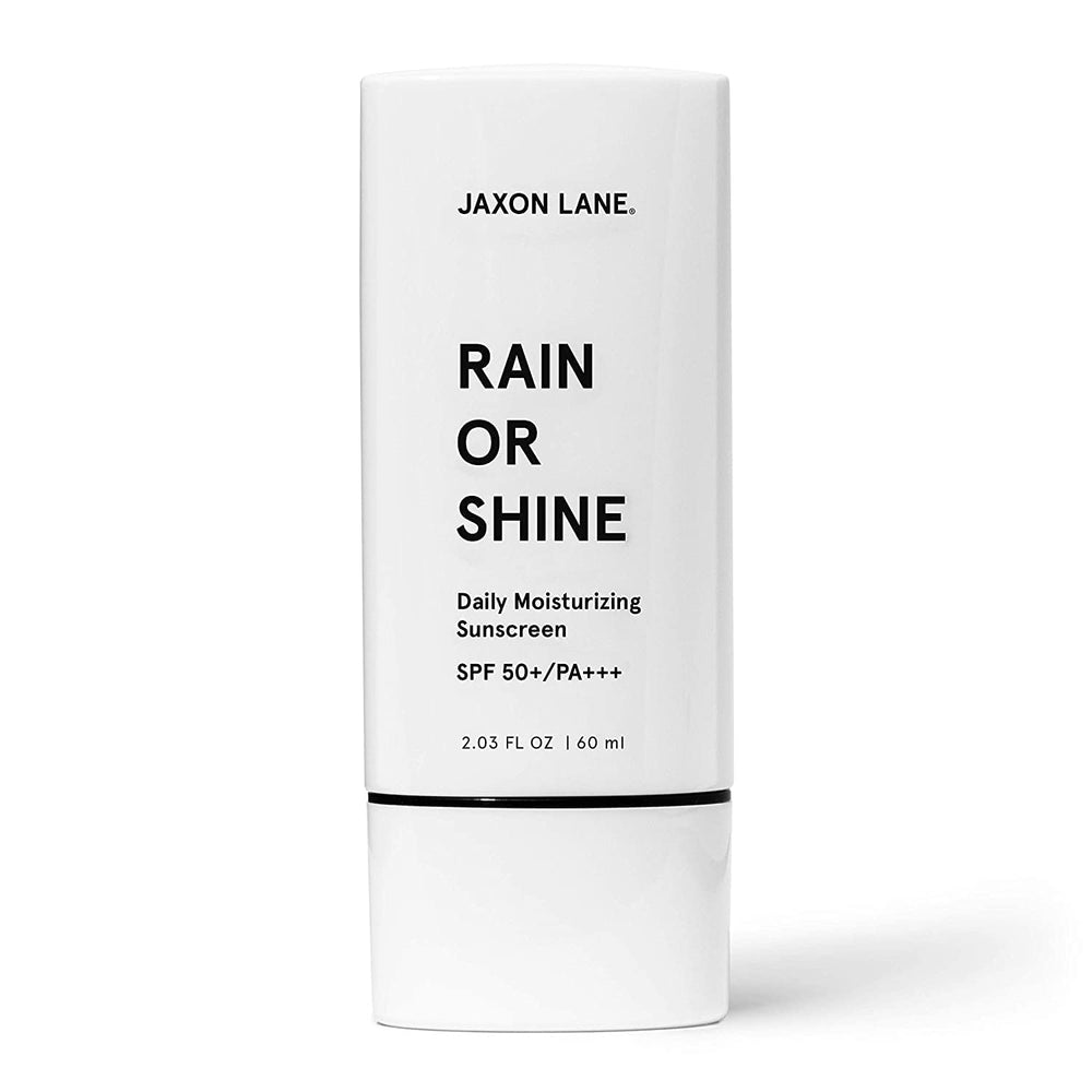 JAXON LANE Rain or Shine SPF 50 tube for easy daily sunscreen protection