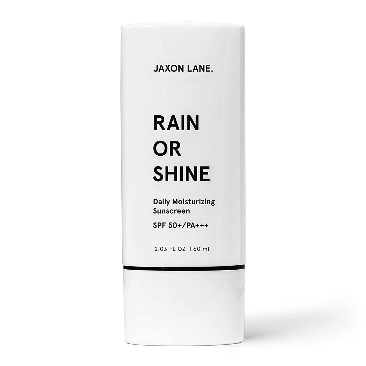 JAXON LANE Rain or Shine SPF 50 tube for easy daily sunscreen protection