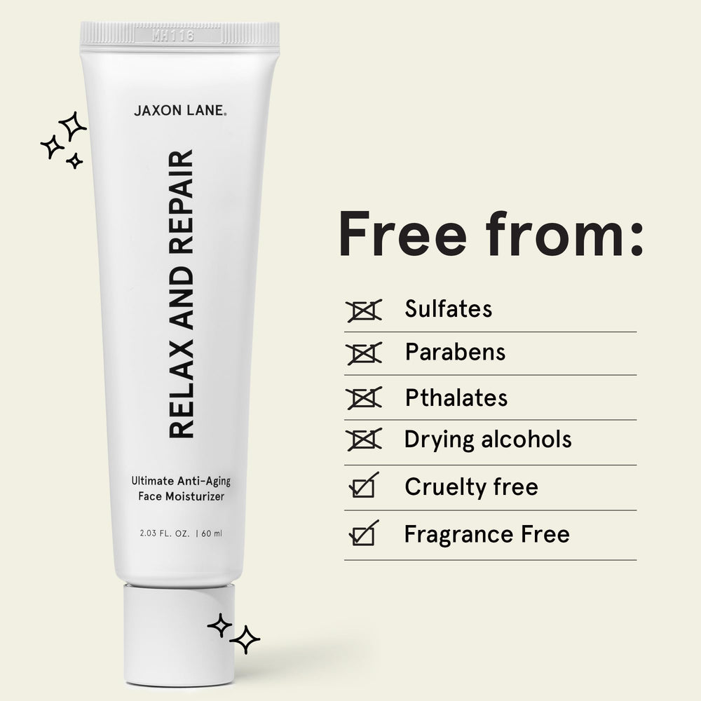 JAXON LANE Relax and Repair application on hand shows quick absorption during morning routine.
