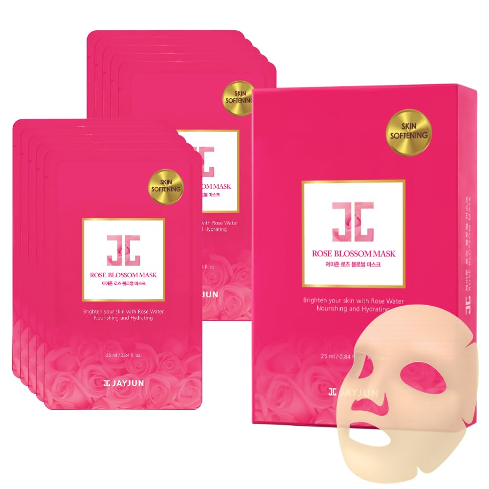 JayJAY Rose Blossom Mask packaging showcases calming rose design for hydration.