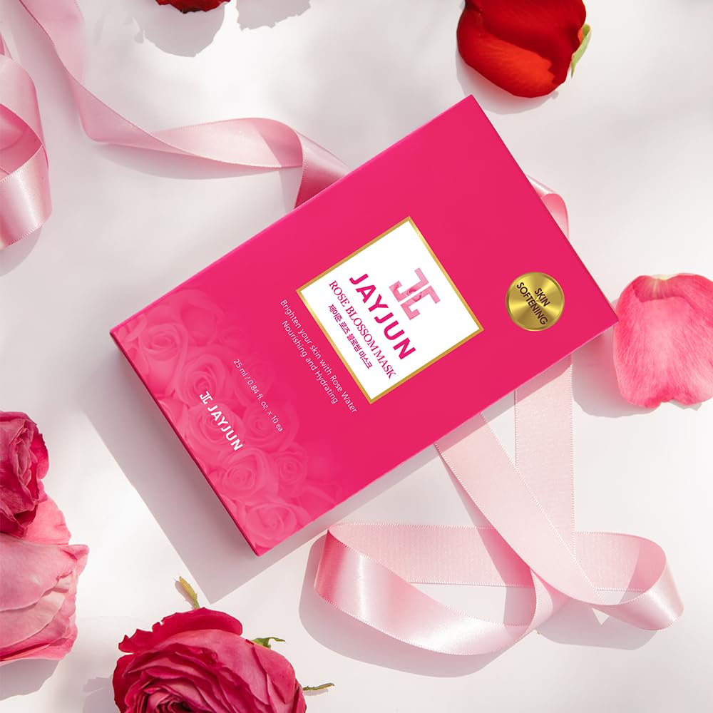 Rose water ingredient promotes calm and hydrated skin.