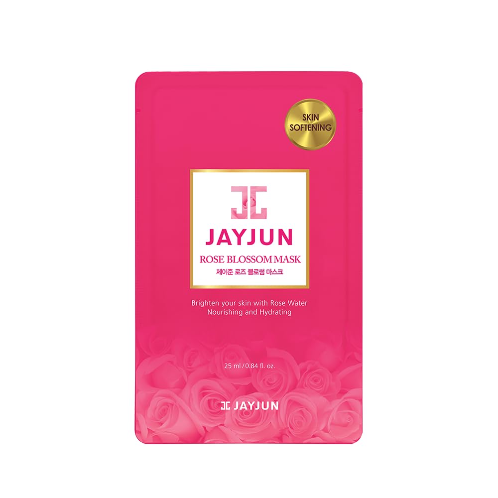 Close-up of the Rose Blossom Mask sheet delivering soothing hydration.