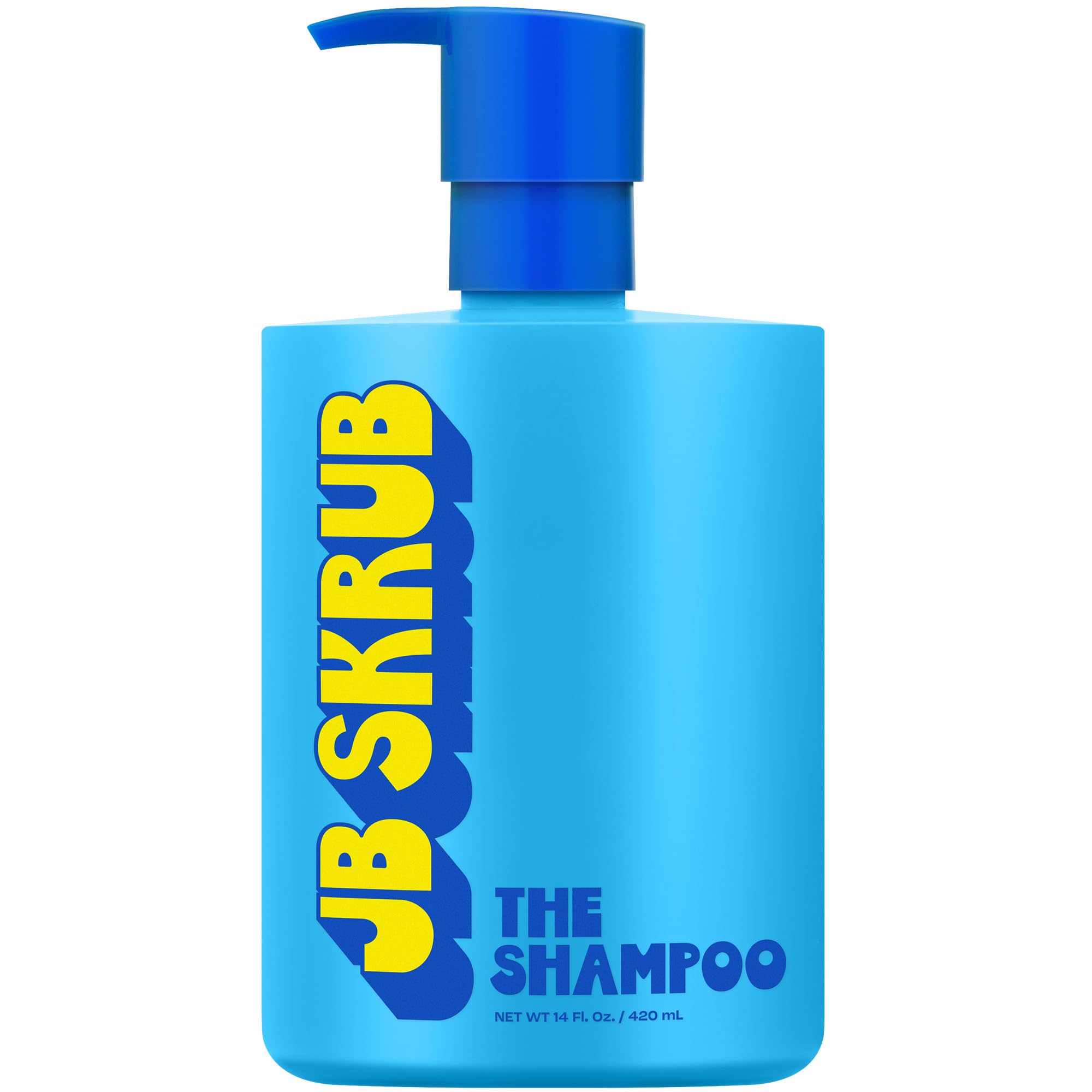 JB SKRUB Kids Shampoo bottle front shows a sulfate-free cleanser for gentle daily use.