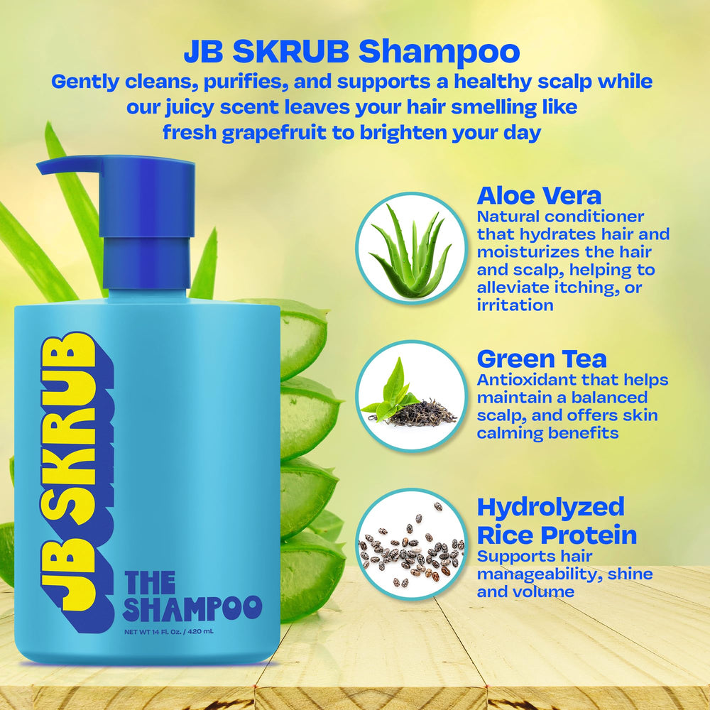 JB SKRUB Kids Shampoo lather demonstrates deep-cleaning without residue for active hair.