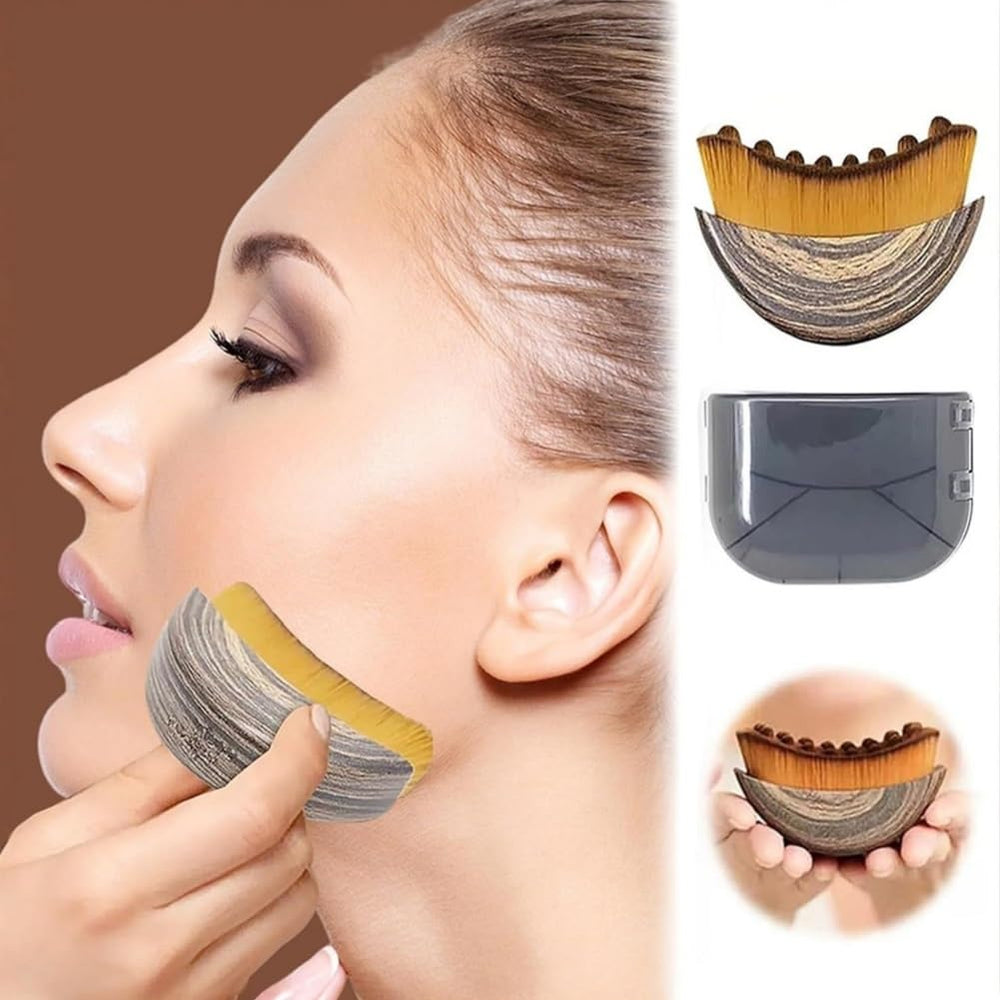 JBSZTH lymphatic face brush side view highlighting ergonomic grip for gentle massage.