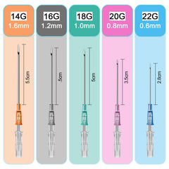 Jconly 14G needle close-up showing precision for gentle insertion.