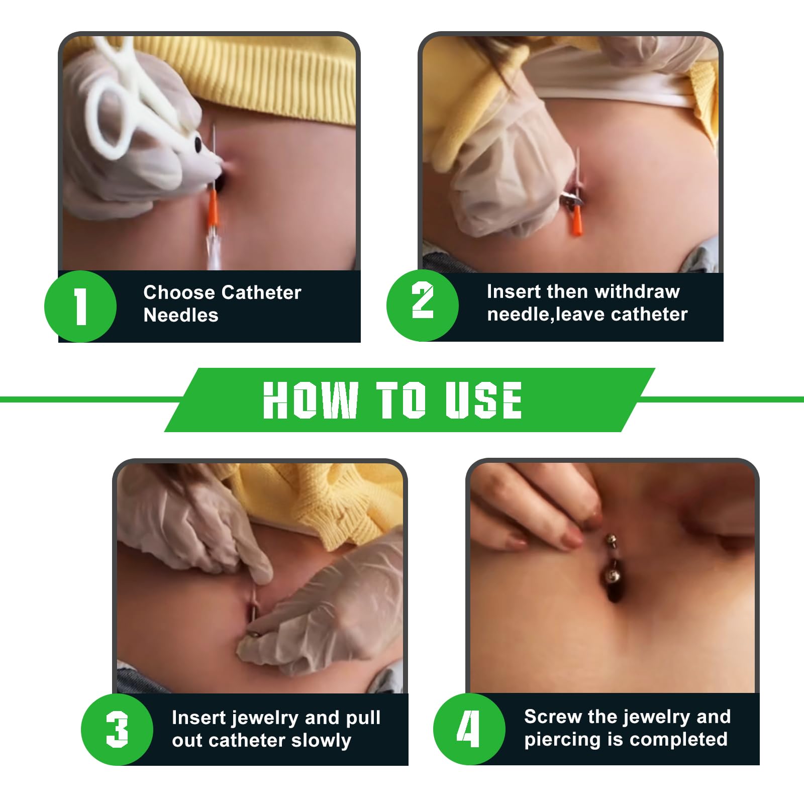 Jconly 16G needle close-up highlighting versatile sizing and comfort.