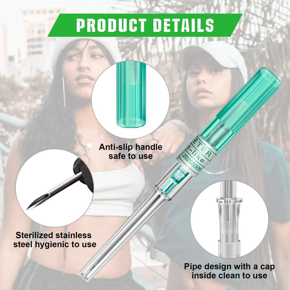 Jconly 18G needle close-up for precise placement in professional settings.
