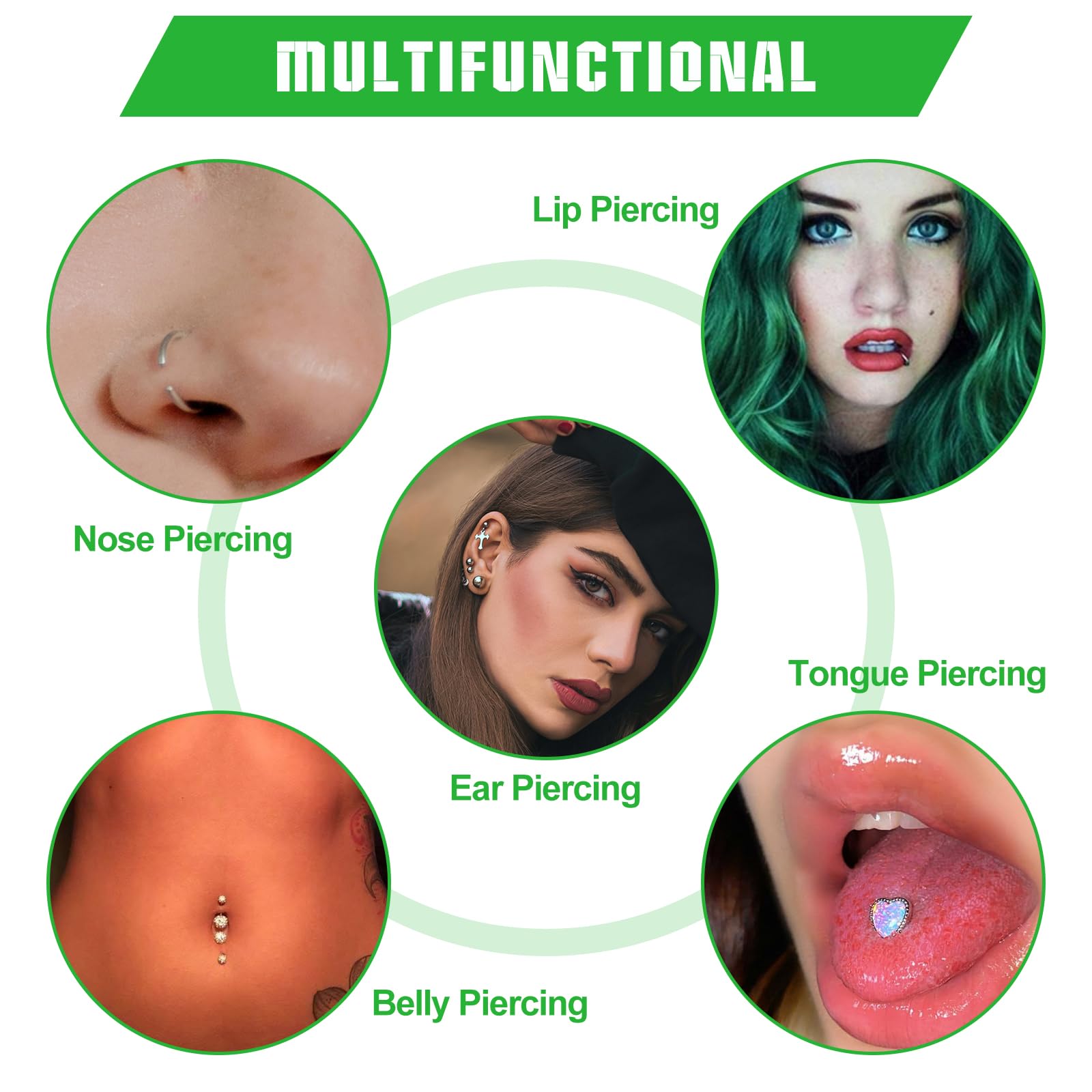 Jconly 20G needle close-up offering flexible piercing options with smooth handling.