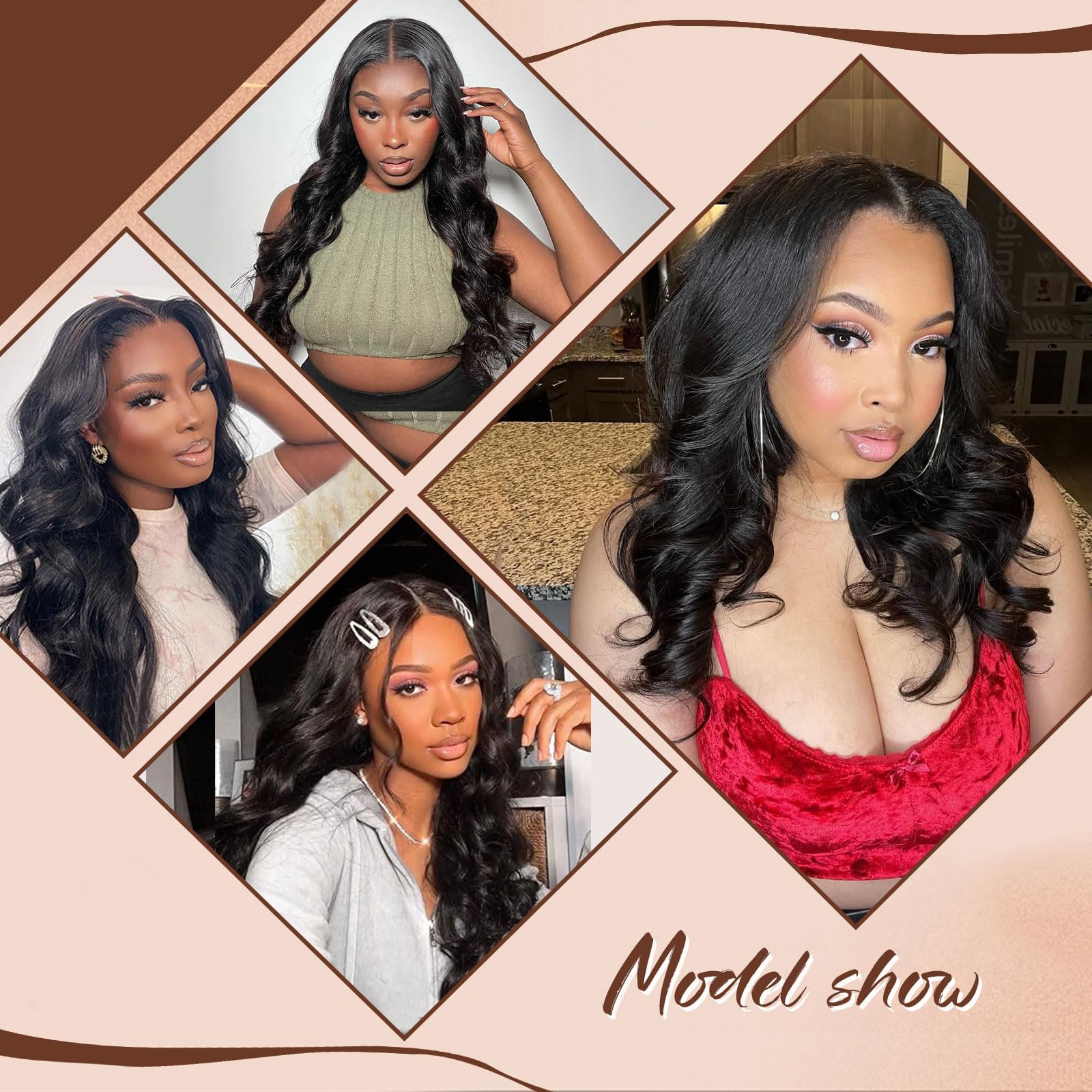 jcoolo V Part Wig 22-inch natural color for versatile length.
