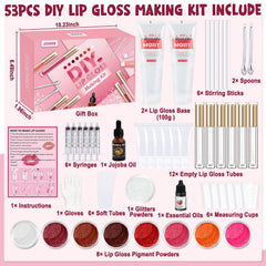 JCOOS lip gloss pigments in eight colors for custom blends and vibrant finishes.