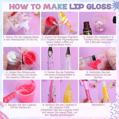 JCOOS Glitter and sequins add sparkle to your gloss.